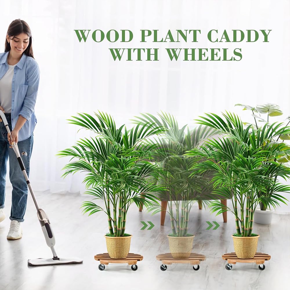 2 Articles porte Plante a Roulettes,30 x 30 CM Supports de pots de Fleurs à Roulettes- Capacite 100 KG-Support pot de Fleur Roulette,Support Plantes Interieur Pour Usage Intérieur et Extérieur