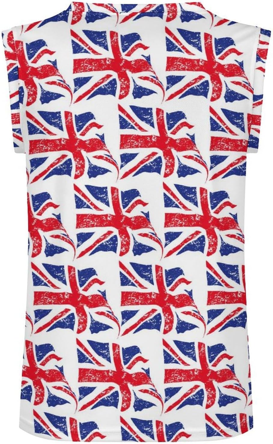 Flying UK British Flag Men's V-Neck Basketball Tank Top Sleeveless Workout Tank Shirts Gym Fitness Tees Vest