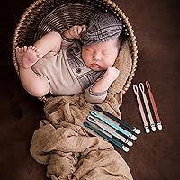 Vista 6 de Clips para chupete para bebé, niño y niña, hecho a mano, trenzado, para chupetes, correa de algodón, clips para chupetes de bebé, clips de algodón