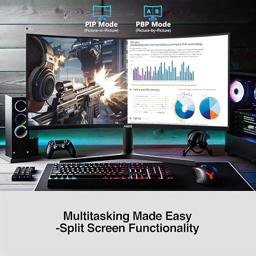 Z-Edge AGEX Écran PC Gaming Incurvé 34 Pouces 240Hz 3440x1440 1500R 1ms - 5