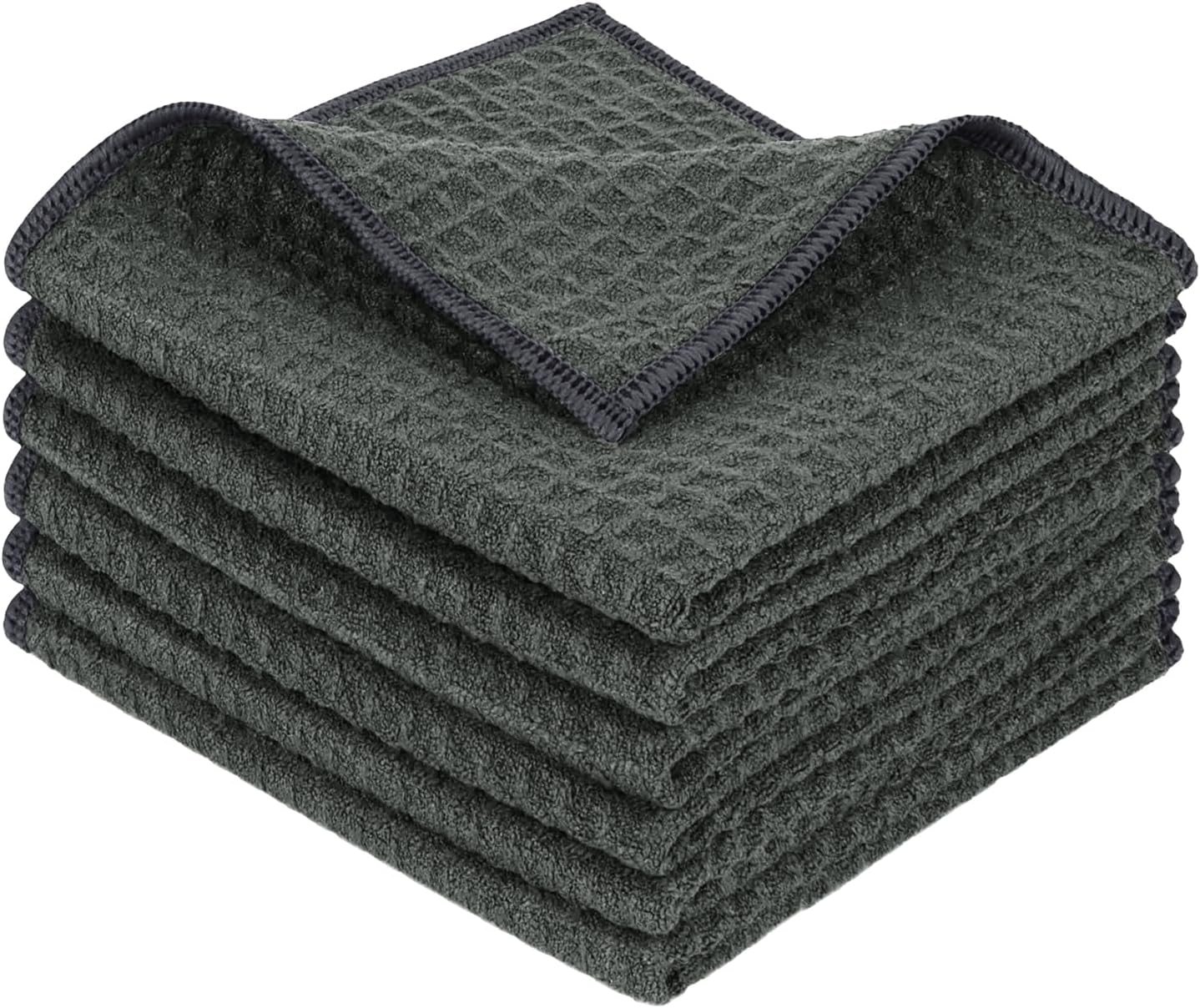 JOLLYVOGUE Kitchen Dish Clothes, 6Pack Waffle Weave Dish