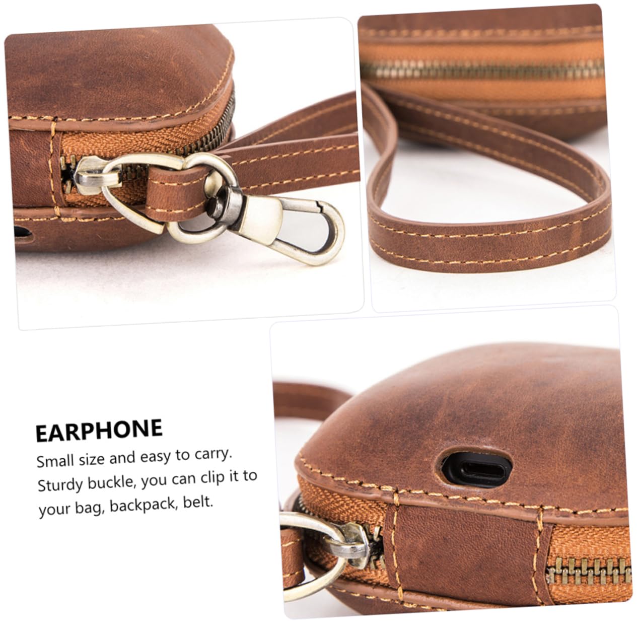 NUOBESTY Estuche Protector para Auriculares Funda De Transporte Compatible Pro Estuche De Cuero para Auriculares para Almacenamiento y Viaje