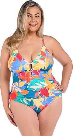 La Blanca Women's Underwire Lace Up One Piece Swimsuit
