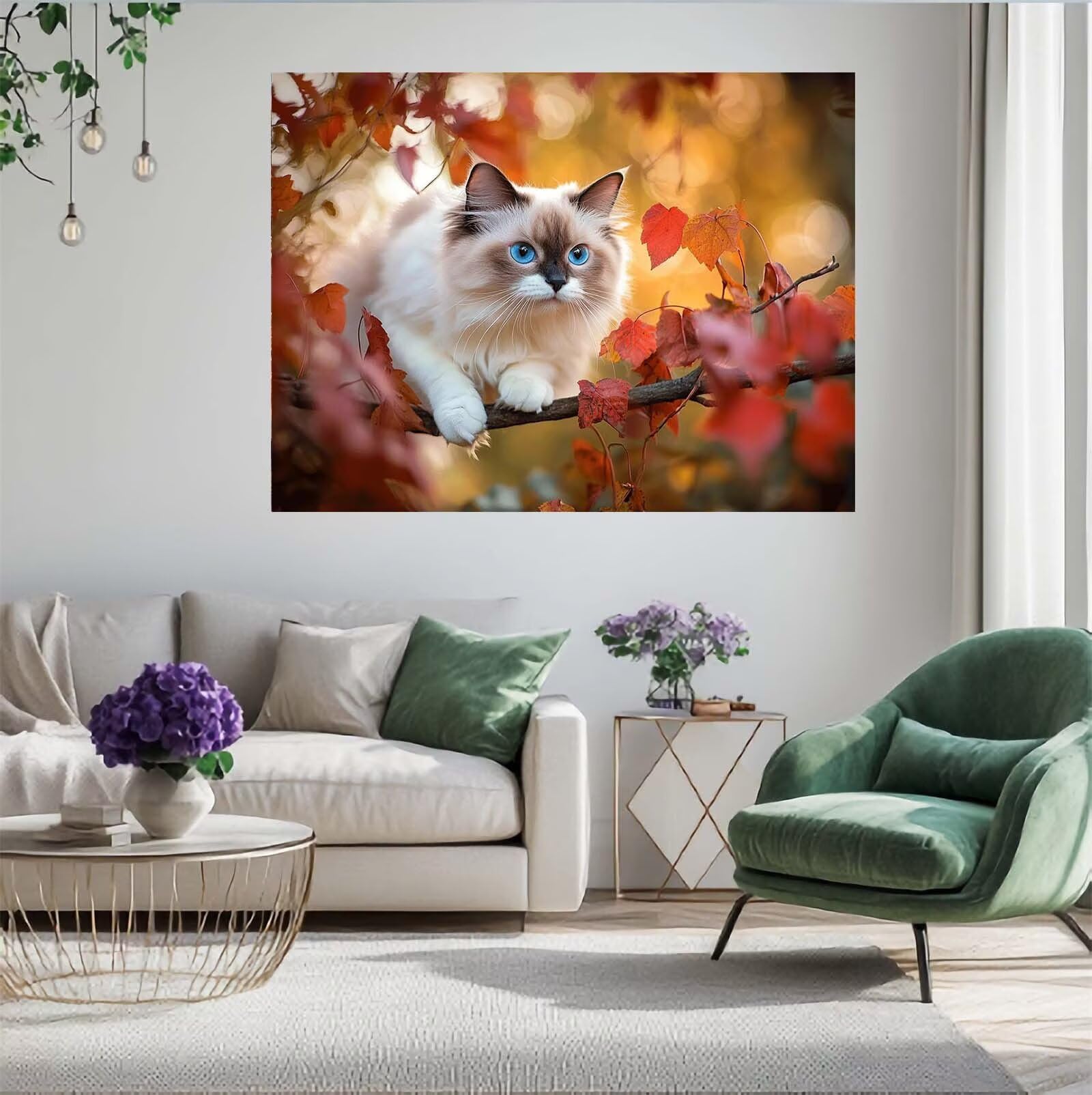 Puzzle z kotem, 6000 elementów, pułapki, puzzle dla dorosłych, z pudełkiem na prezent, duże drewniane puzzle dla dorosłych, gra zręcznościowa dla całej rodziny, prezenty dla kobiet, 105 x 180 cm
