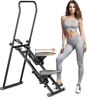 Stair Stepper Machine for Home with Device Holder & Silicone Floor Mat, Extra-Long Non-Slip Pedals Vertical Climber Exercise Machine