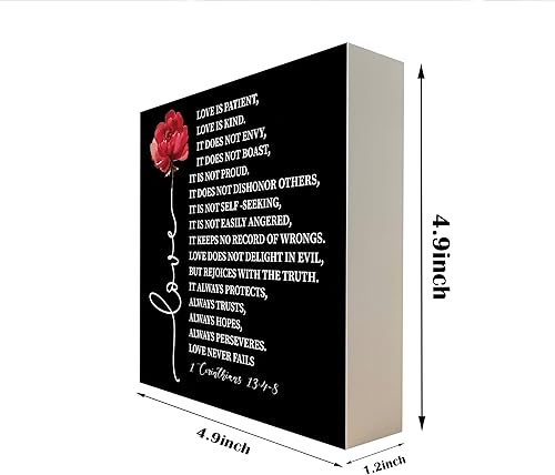 Miniatura 17 de Letreros de madera cristiana, versículo bíblico, filipenses 4:13 – I Can Do All Things Through Christ Who Strengthens Me, decoración de mesa