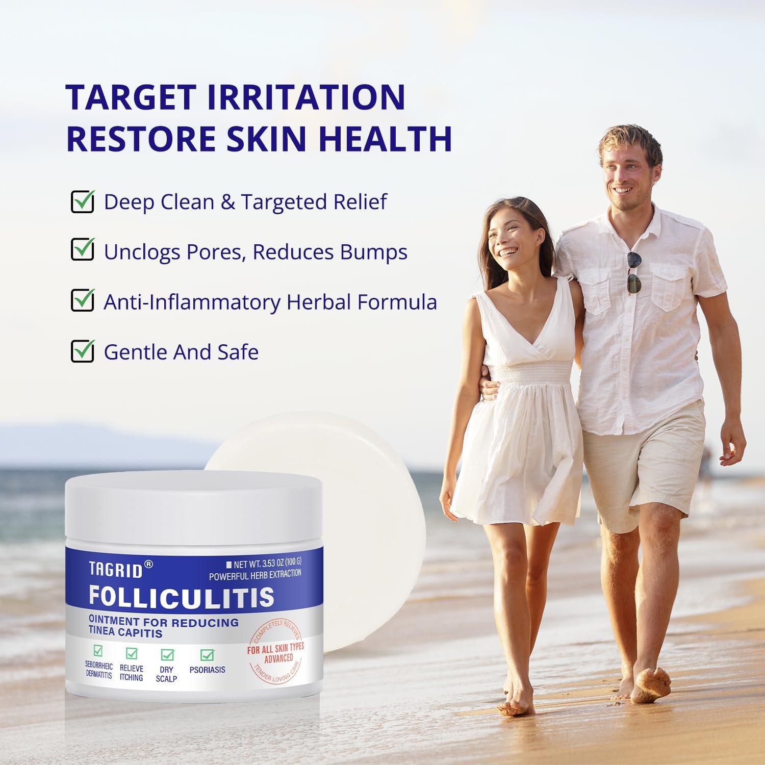 TAGRID Folliculitis Set: Ultimate Duo for Ingrown Hair, Folliculitis Relief and Skin Care - Soap for Athletes & Active Lifestyles
