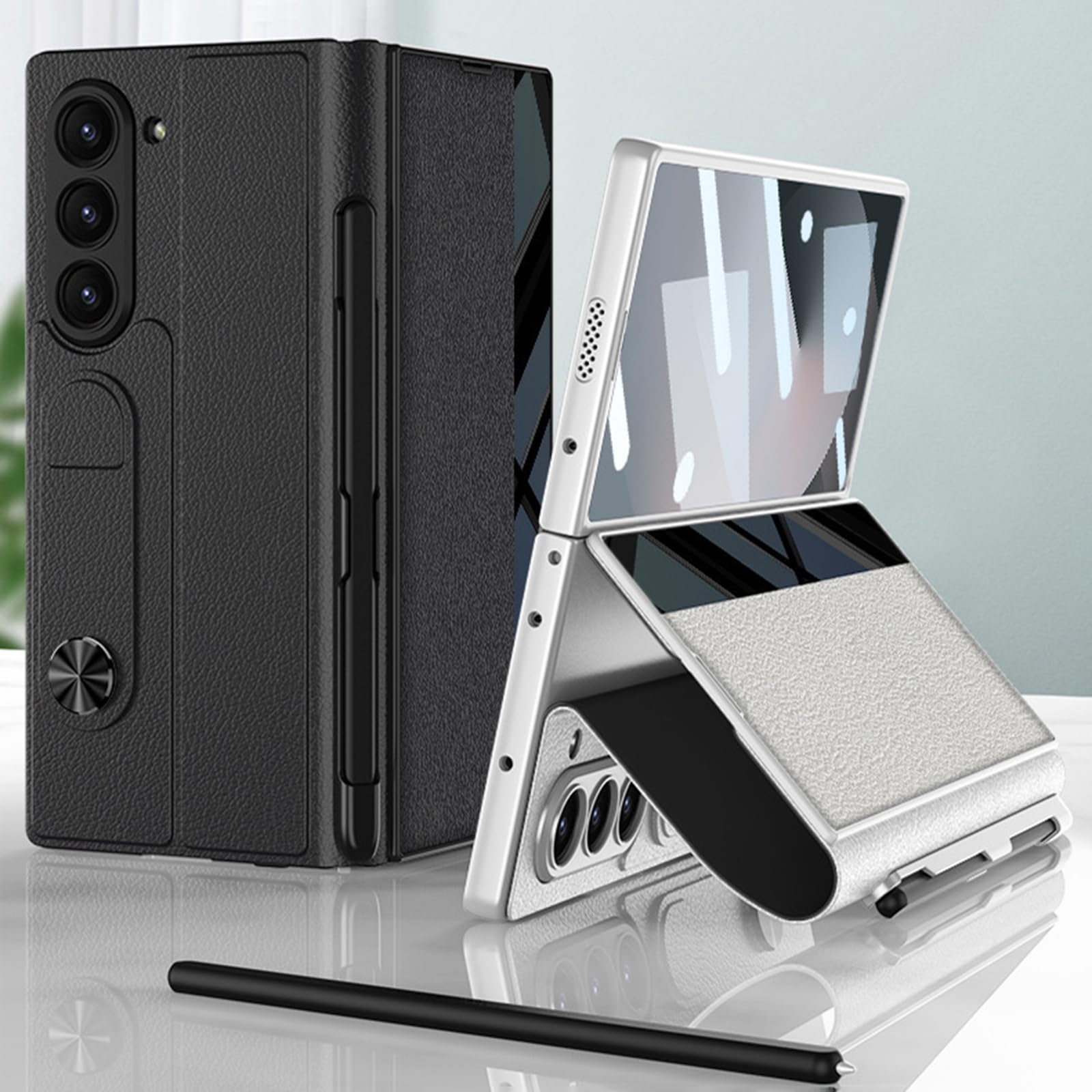 Etui z klapką do Samsung Galaxy Z Fold 8 Ultra, wzór włókna węglowego skóra