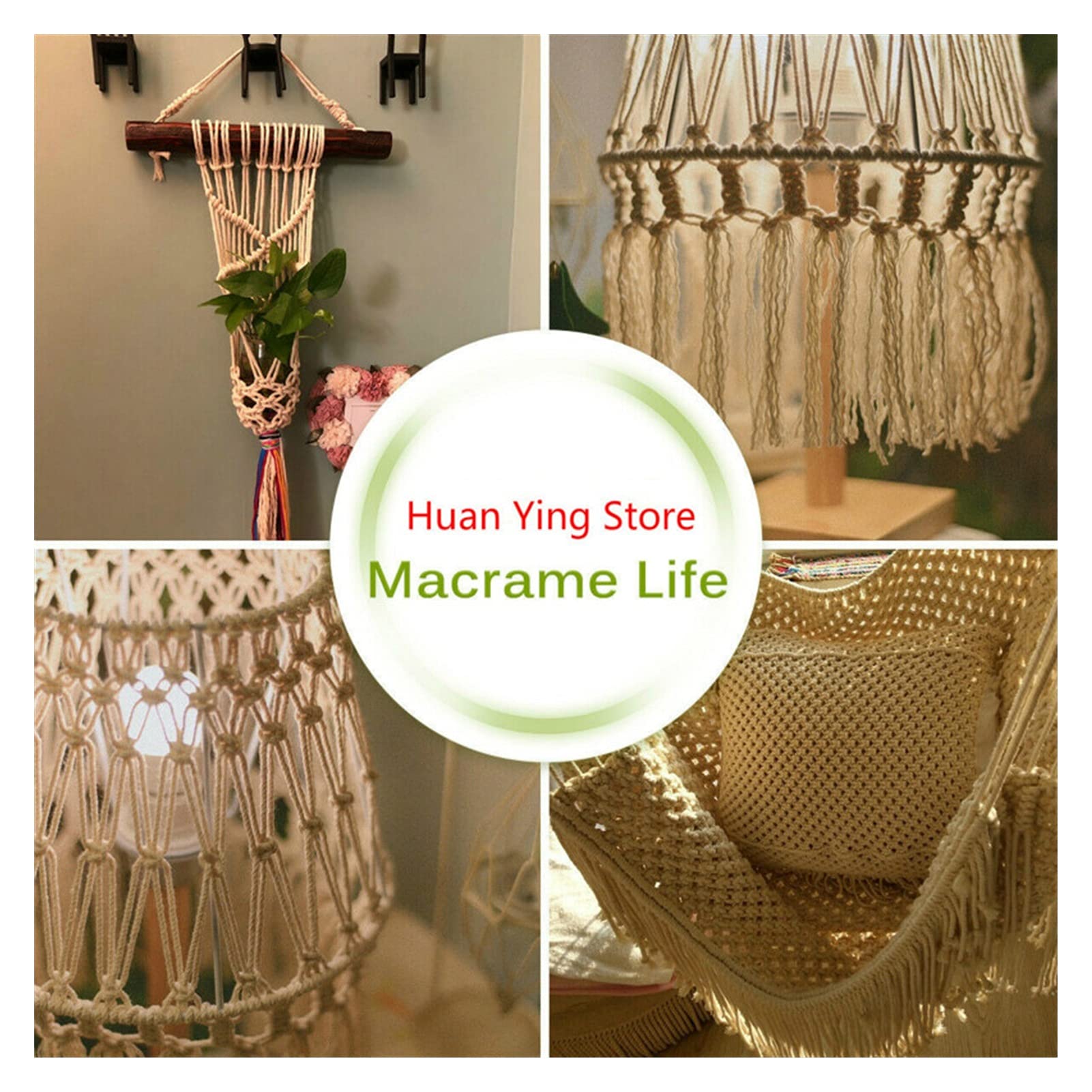 Cuerda de macramé Cuerda de macramé algodón Beige, Varios tamaños, Ideal for Manualidades, Regalos, Bodas y hogar(2mm 100m)