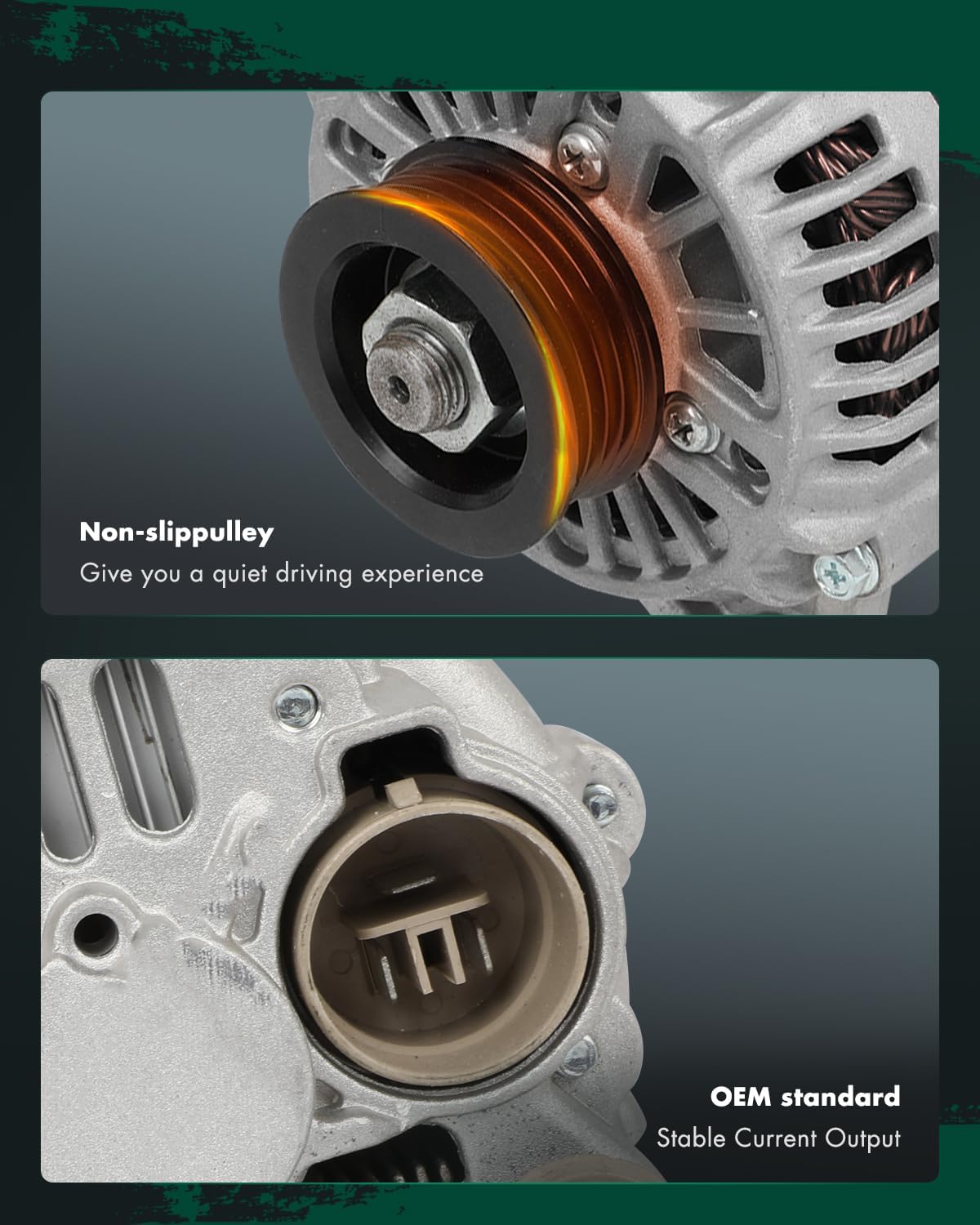 SCITOO Alternator Fit for Chevrolet Metro, Tracker & for GMC Tracker & for Suzuki for Sidekick, Swift, X-90 & for Pontiac Firefly, Sunrunner & for Geo Metro, Tracker 12V 55A CW 4-Groove 13336