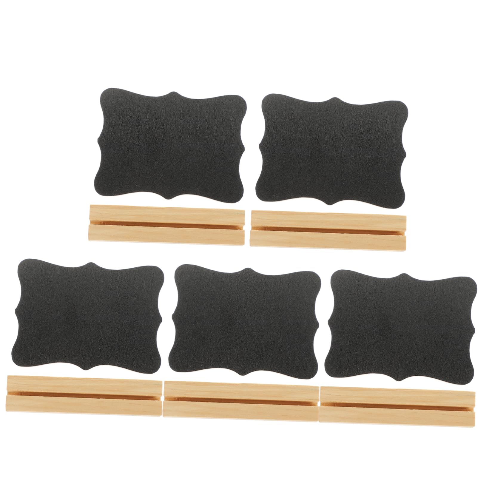 DOITOOL 5 Ensembles Mini Tableau Bois Double Face Ardoises Décoratives Pour Messages Et Étiquettes Alimentaires Accessoires De Fête Et Décoration De Table Pour Mariage Et 5 Pièces * 5