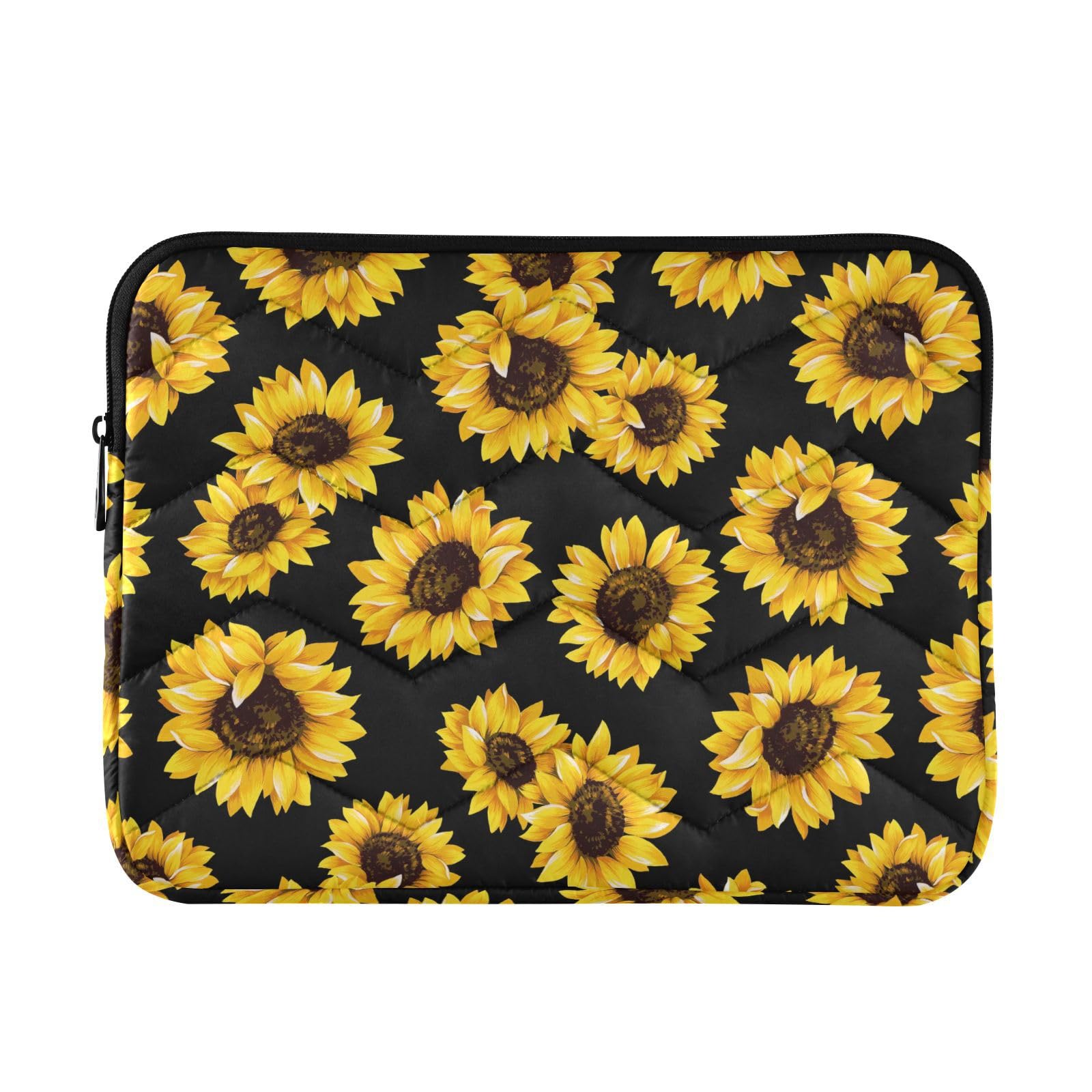 Sletend Sunflower Floral Laptop Sleeve 13 inch Cute Laptop Bag 14 inch Waterproof Computer Bag for Women Laptop Accessories Computer Cover Bag for