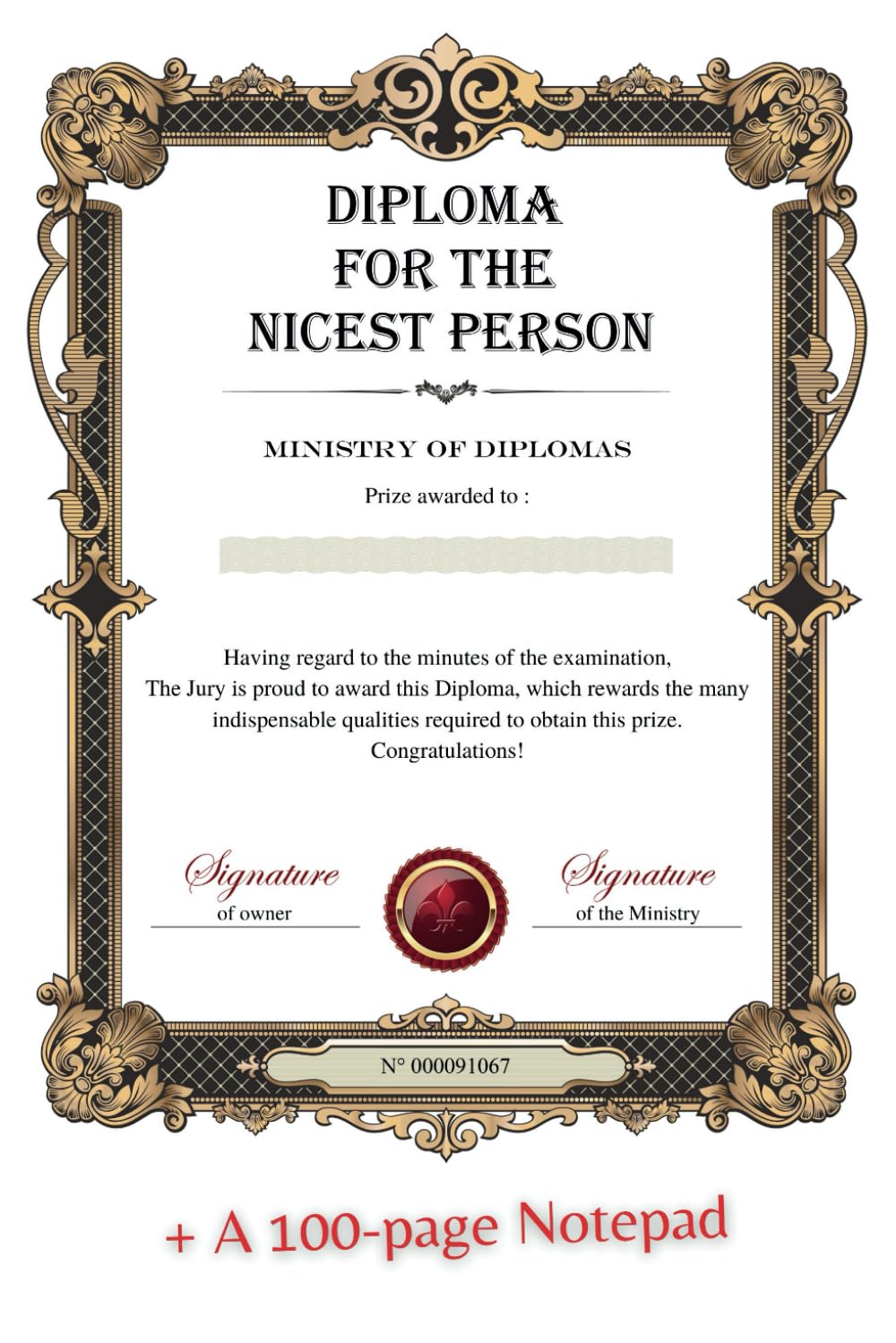 Diploma For The Nicest Person: Gift idea