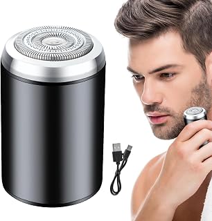 SOP-ami M-ini - Afeitadora eléctrica portátil de bolsillo, herramienta de afeitado impermeable, afeitado húmedo y , recortadora recargable por USB de bajo ruido, para hombres y mujeres, viajes al