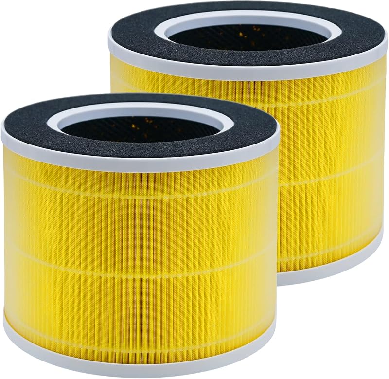 2-Pack 2-in-1 Replacement Filters Compatible with RENPHO RP-AP088W & RP-AP088B Air Purifier, Replaces RP-AP088-F1, Activated Carbon Composite Design