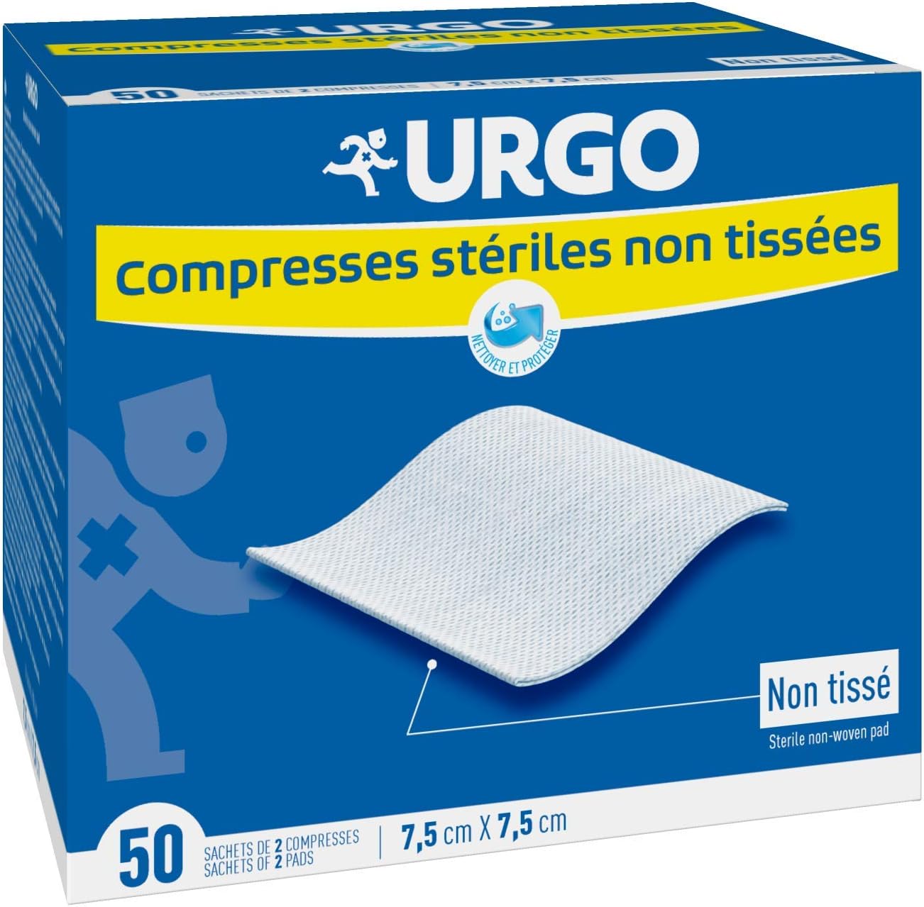 Sterile Compresses 7,5 x 7,5cm 50 Sachets of 2 Non Woven Compresses