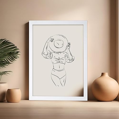 Miniatura 424 de Poster Master Póster de peonías – Estampado de flores retro – Ilustración floral – Ilustración en blanco y negro – Diseño de línea y abstracto –