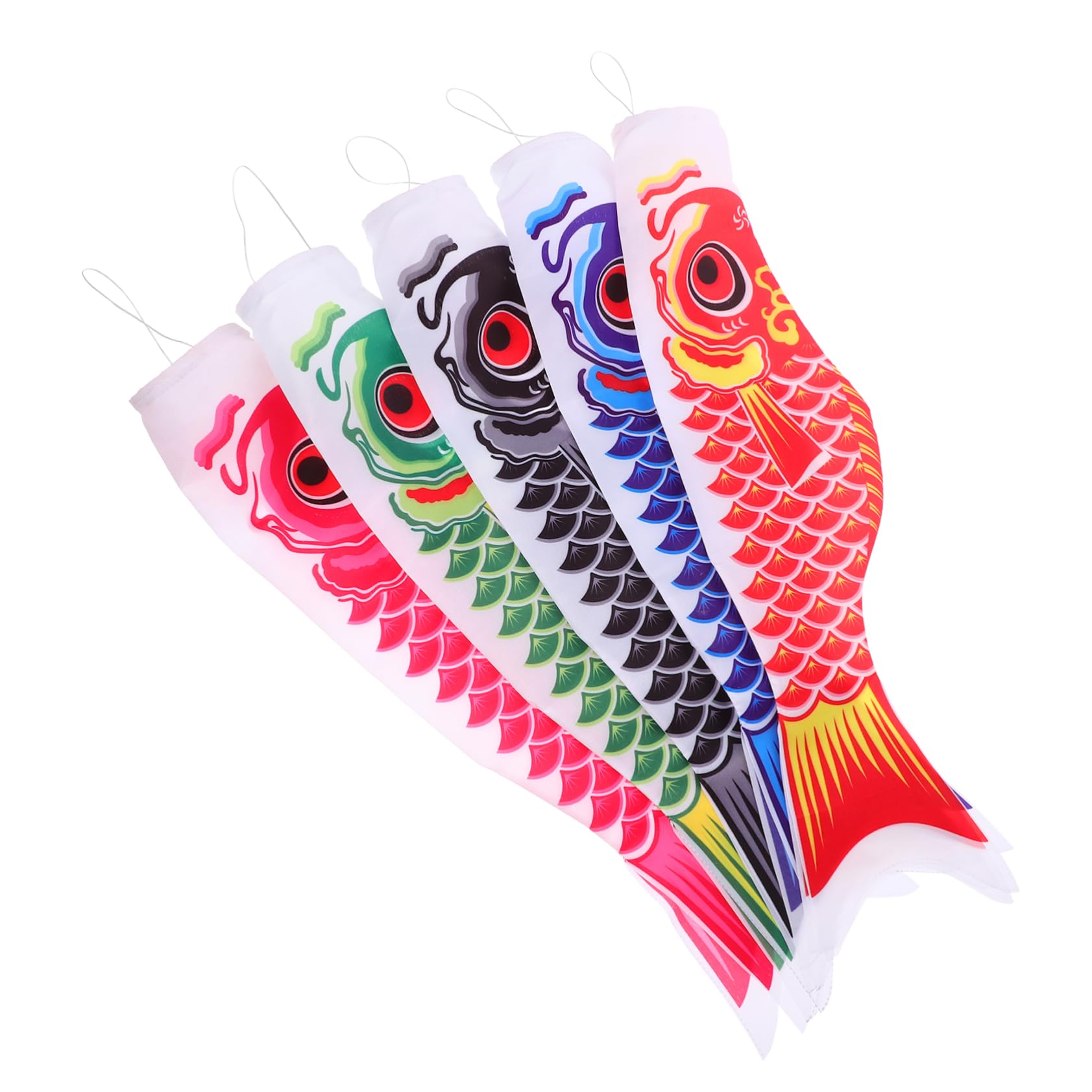 Manche à air carpe japonaise Koinobori drapeau poisson HANABASS 10pcs