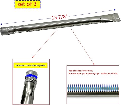 Miniatura 5 de Direct Store Kit de piezas DG136 Reemplazo para parrilla de gas Brinkmann Pro Series 8300,810-8300-W 3 quemadores, placa de calor, rejilla de cocción