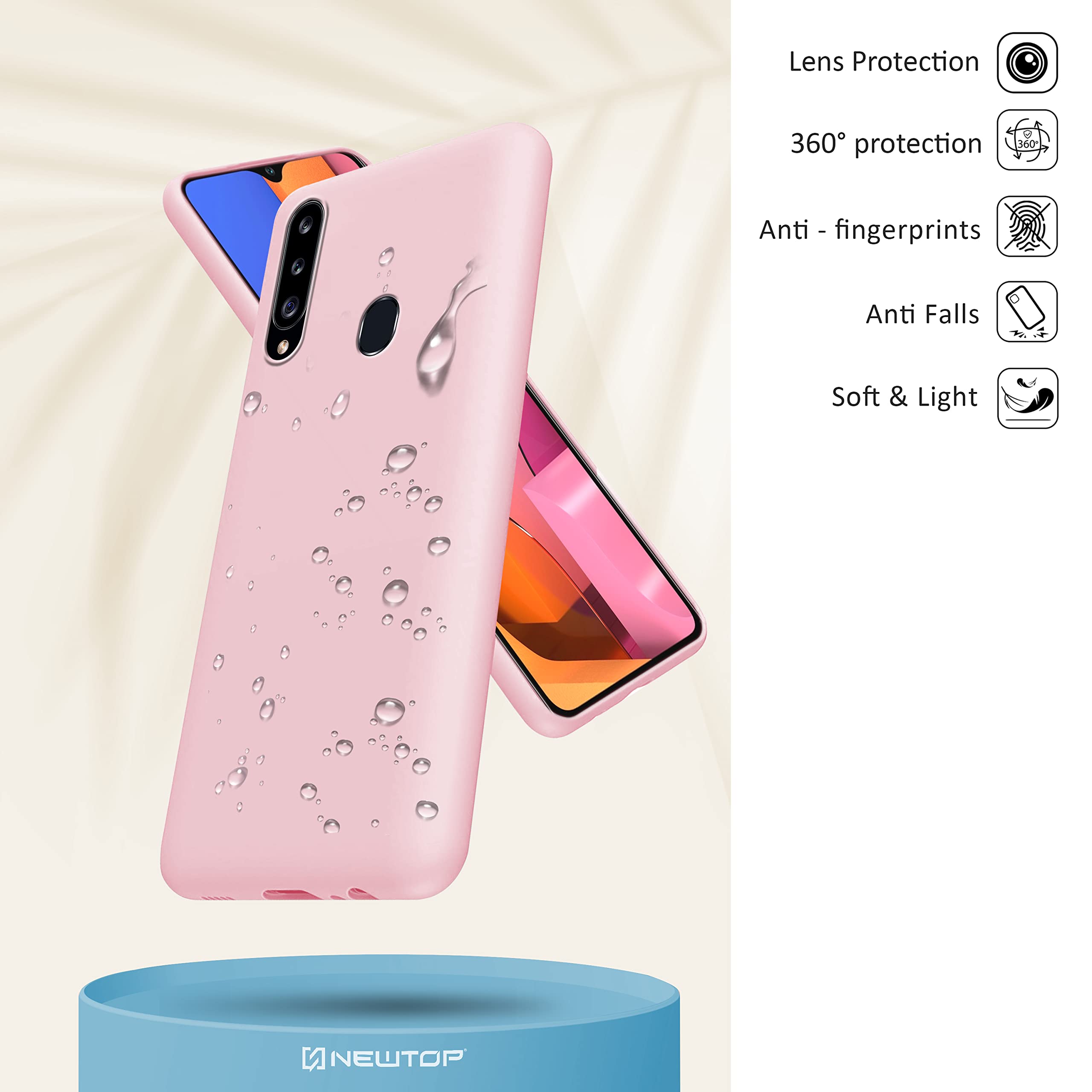 HopMore Cover Compatibile con Samsung Galaxy A10 Silicone Morbido Brillantini 3D Trasparente con