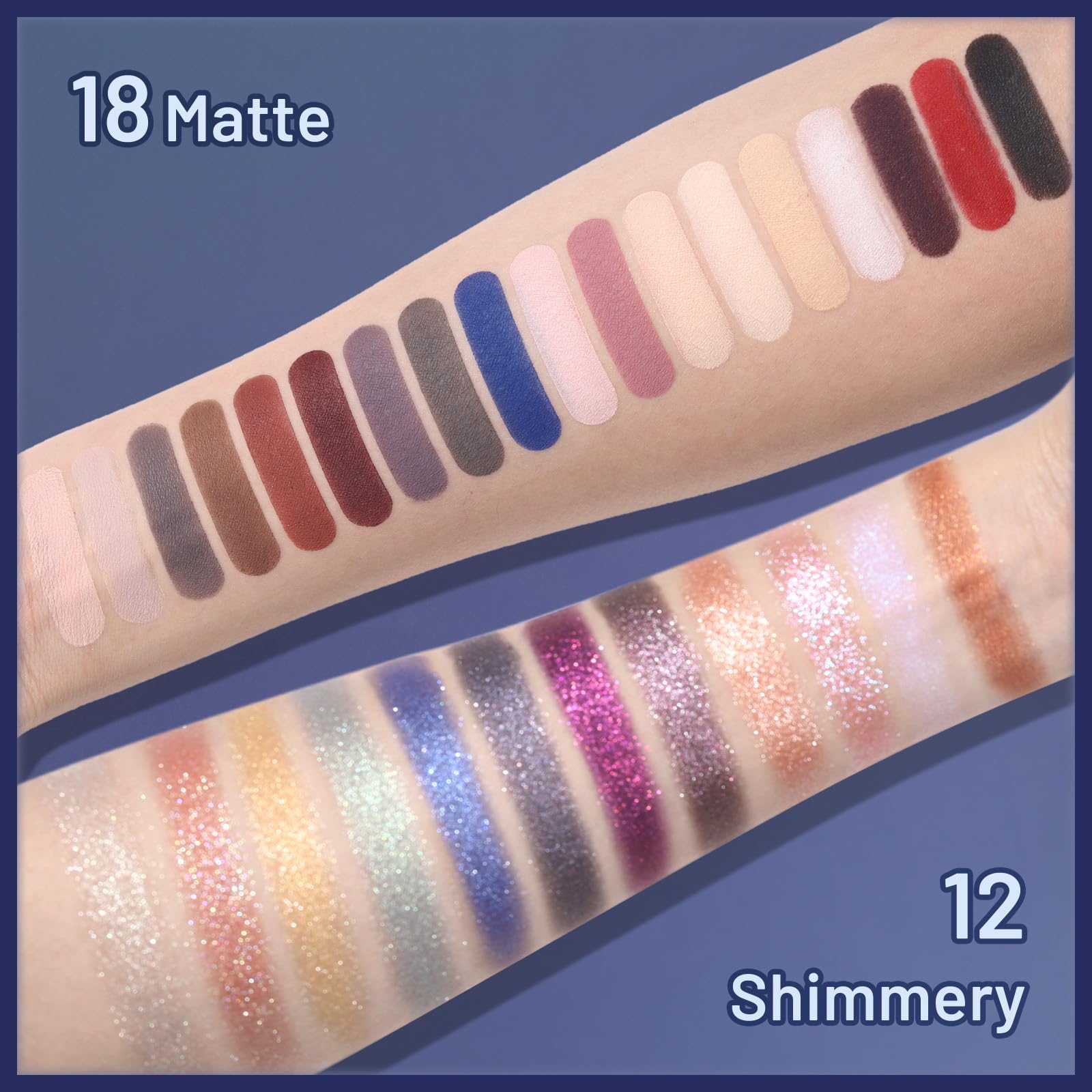 UCANBE 30 Color Eyeshadow Makeup Palette, Dark - Image 4