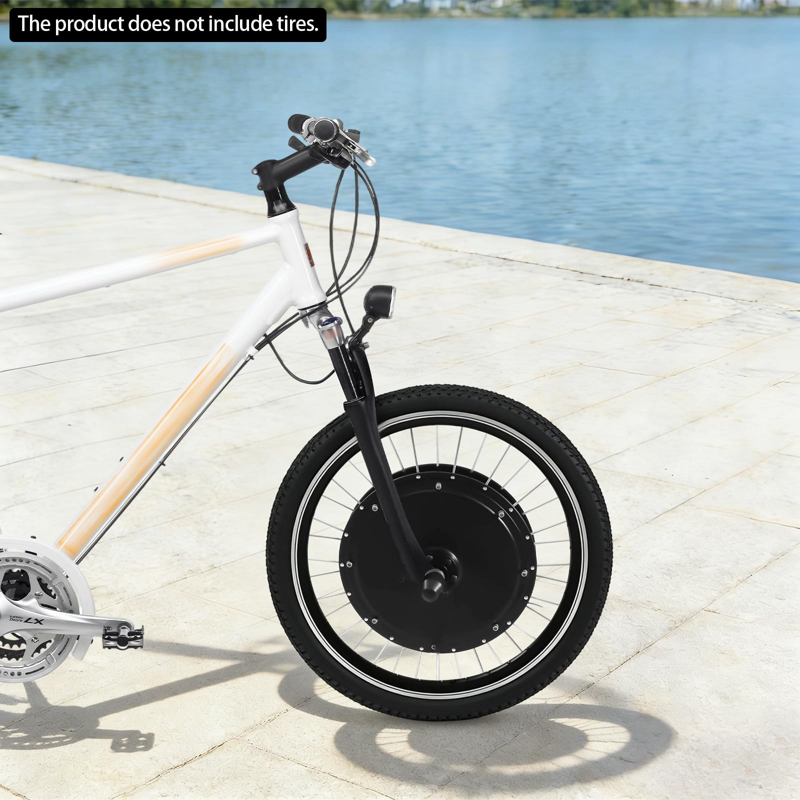 Kit de conversion pour vélo électrique - Moteur avant - 36 V - 500 W - 20" - Noir - Avec écran LCD - Contrôleur intégré - Kit de conversion de vélo électrique PAS