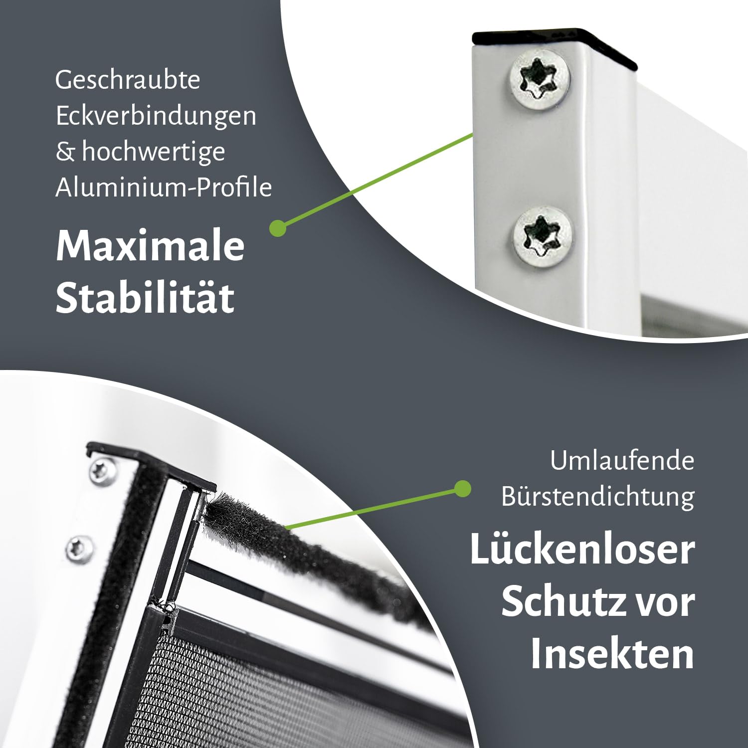 empasa Pollenschutz Fliegengitter Fenster Master Slim für Allergiker
