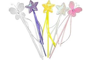 Butterfly Wand Kit for Girls Magical Toy Wands for Dress Up Halloween...