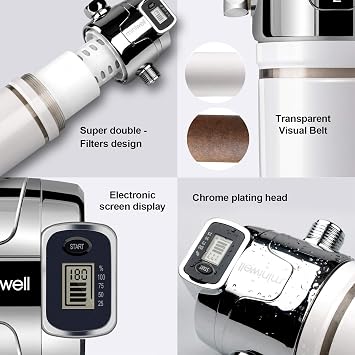Miniwell Luxury Shower Filter L760-E101-2 Replaceable Cartridges-High output Purifier to remove Chlorine- Activated carbon for Healthy Skin & Smooth Hair & Hard Water-For Existing Shower Head