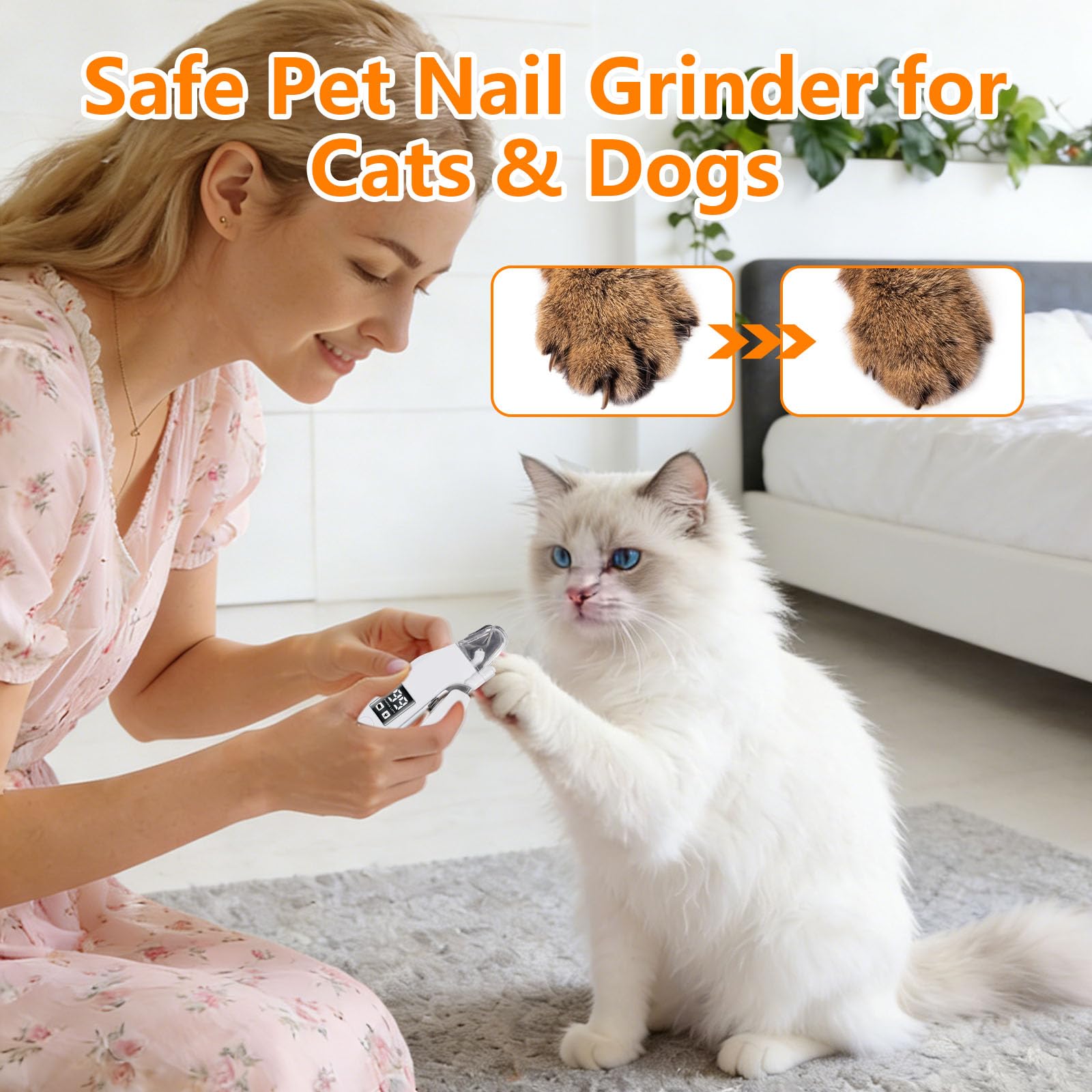 2-in-1Dog Nail Clippers & Dog Nail Grinder,Dog Nail Trimmers with LED Lights,USB Rechargeable,Quick Sensor and Splash Guard,Cat Nail Clippers Trimmers for Small,Medium,and Large Dogs & Cats - image 6