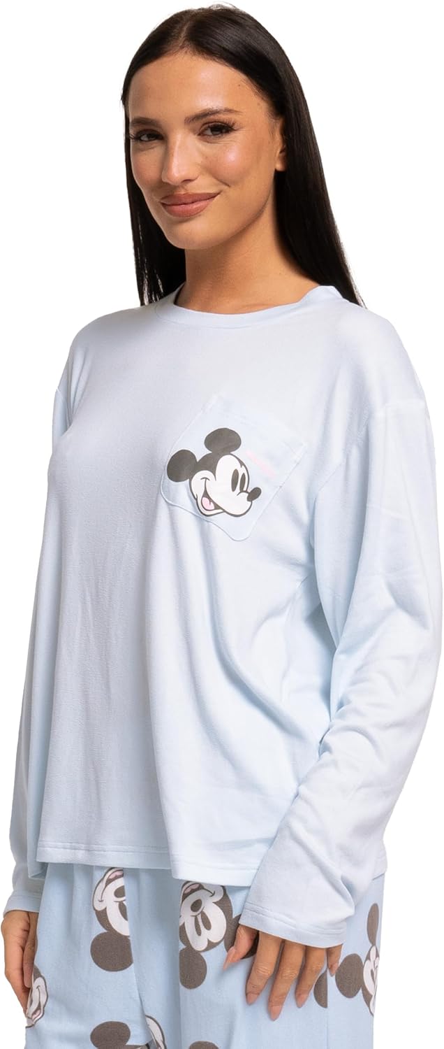Disney Womens Mickey Mouse Pajamas | Women's Pajama Sets | Warm Cozy Pajamas | Sizes X-Small To X-Large - Image 3