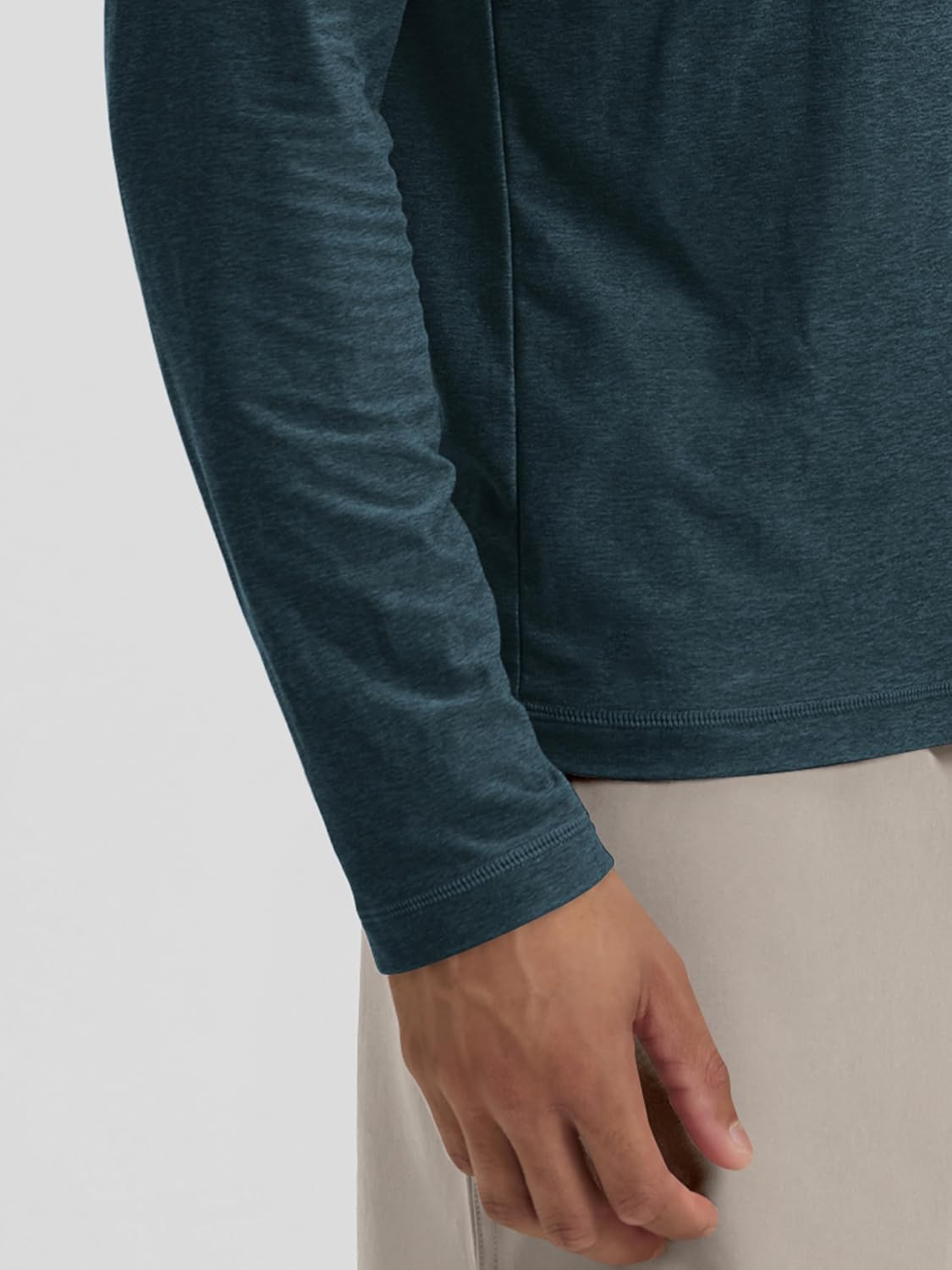 ODODOS Men's Long Sleeve Performance T-Shirt - odSTRATUM Tech Tee, Ultra Soft Moisture Wicking UPF 50+ Fitness Top