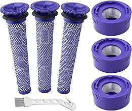 Wingsflying 6 Pack Vacuum Filter Replacement Kit for Dyson V8+, V8, V7 Absolute Animal Motorhead Vacuums, 3 HEPA Post Filter & 3 Pre Filter, Replaces Part # 965661-01 & 967478-01