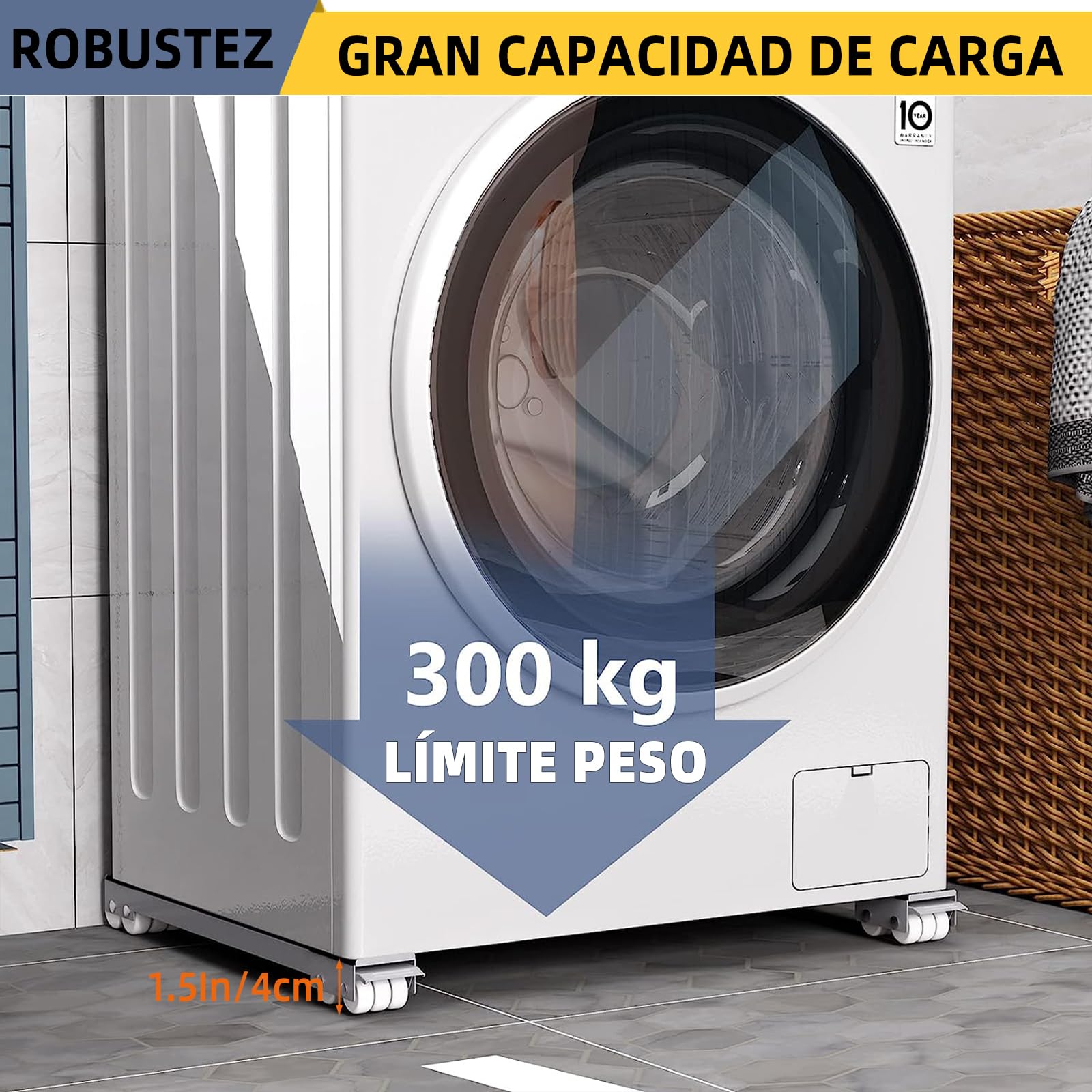 Mobile Washing Machine Base with Wheels & Brake -3 Mobile Washing Machine Base with Wheels & Brake -3