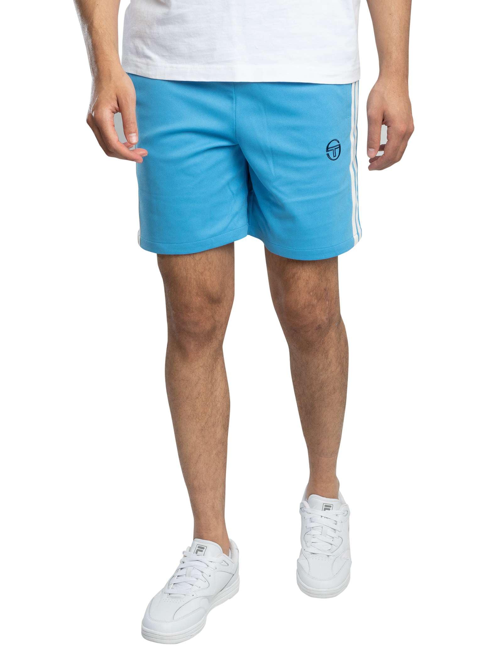 Sergio Tacchini Men's Pietrapertosa Sweat Shorts, Azure/Gardenia, L