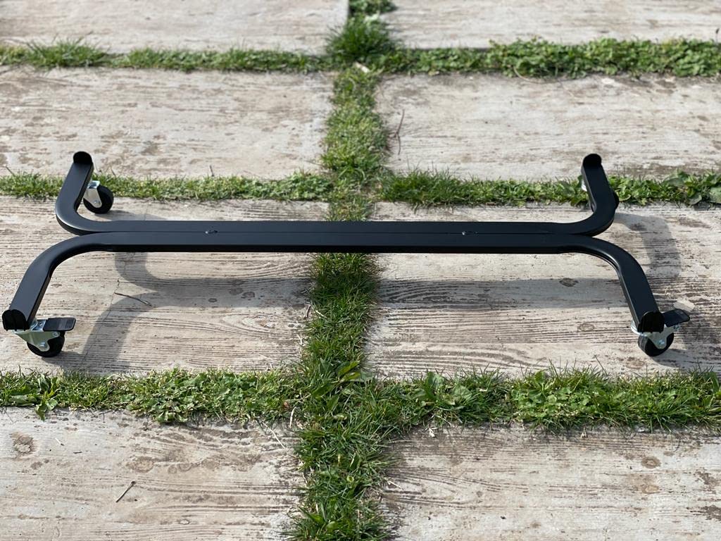 Tecnokit: Carro portaplantas, varias dimensiones, con ruedas industriales de 5 cm de diámetro, estructura de acero, apto para interiores y exteriores, jardinería. (Rectangular 100 cm, negro)