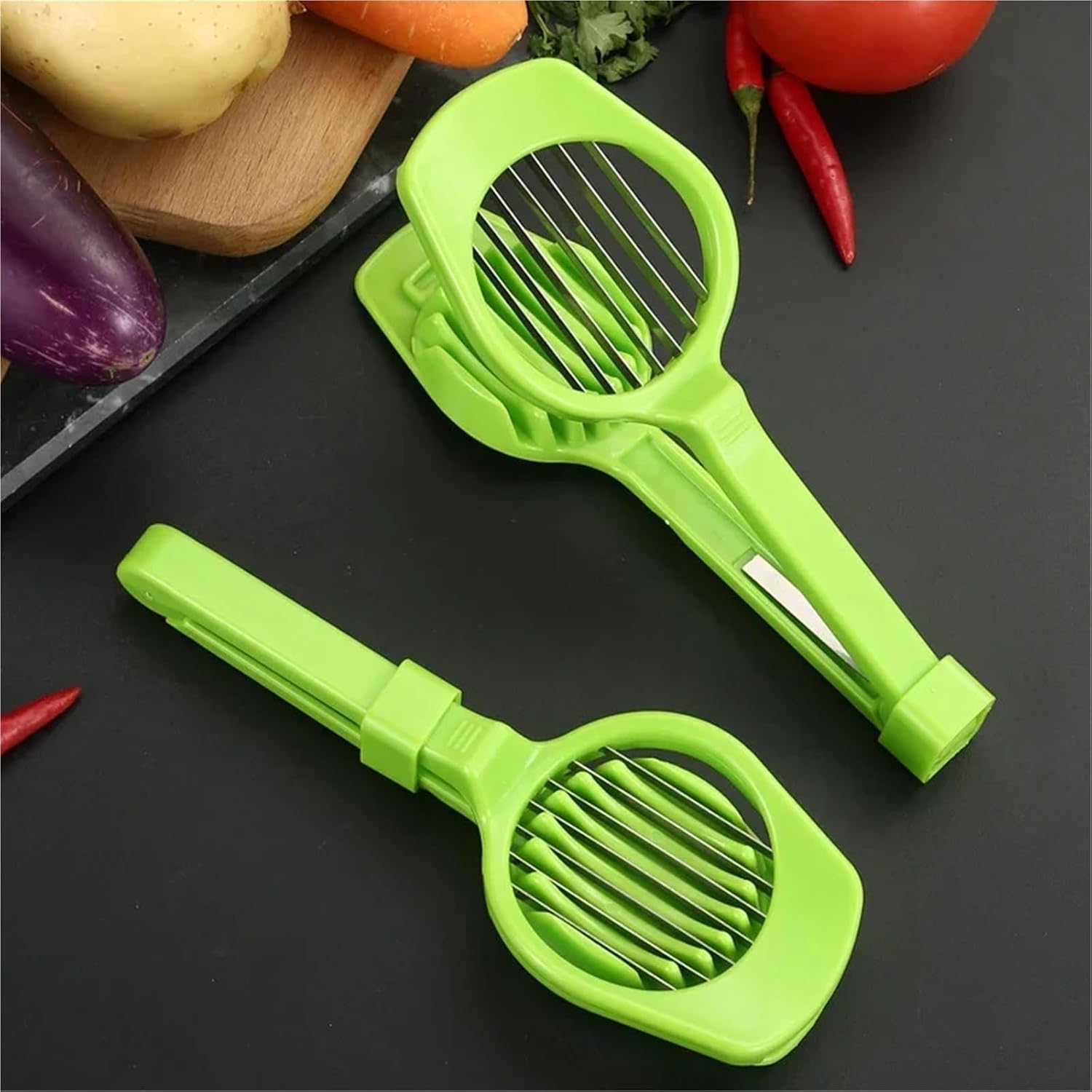 Egg Cutter Divider Strawberry Kiwi Fruit Food Slicer Cutting Tools Home Gadgets Kitchen Accessories