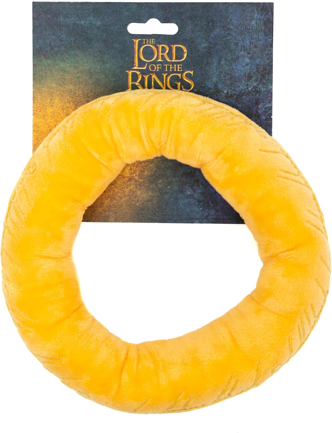 バックルダウン ザ・ロード・オブ・ザ・リング きしむぬいぐるみ 大型、中型、小型犬用、ワンリングゴールデンイエロー、5.08cm x