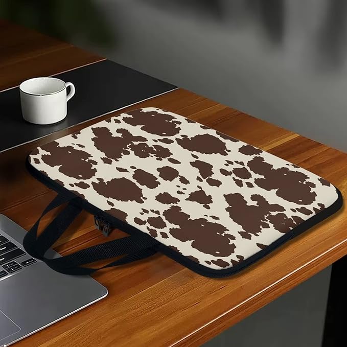 Maletín para Laptop Suhoaziia 13 Pulgadas Cuero Sintético Marrón miniatura 4