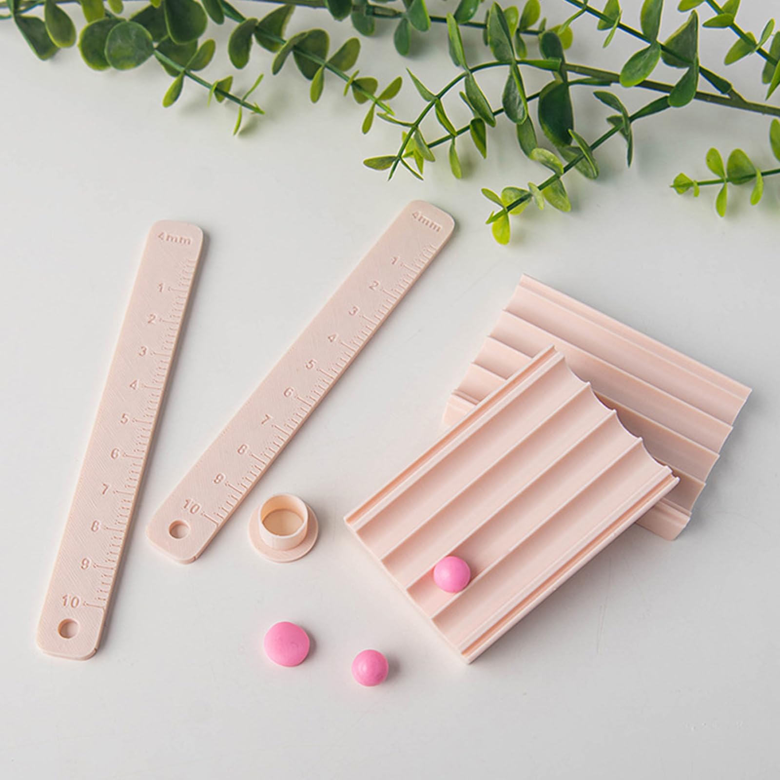 Juego de moldes de forma redonda de resistente, sin esfuerzo, para crear esferas perfectas en herramientas de artesanía de arcilla de modelado, molde de arcilla plástica