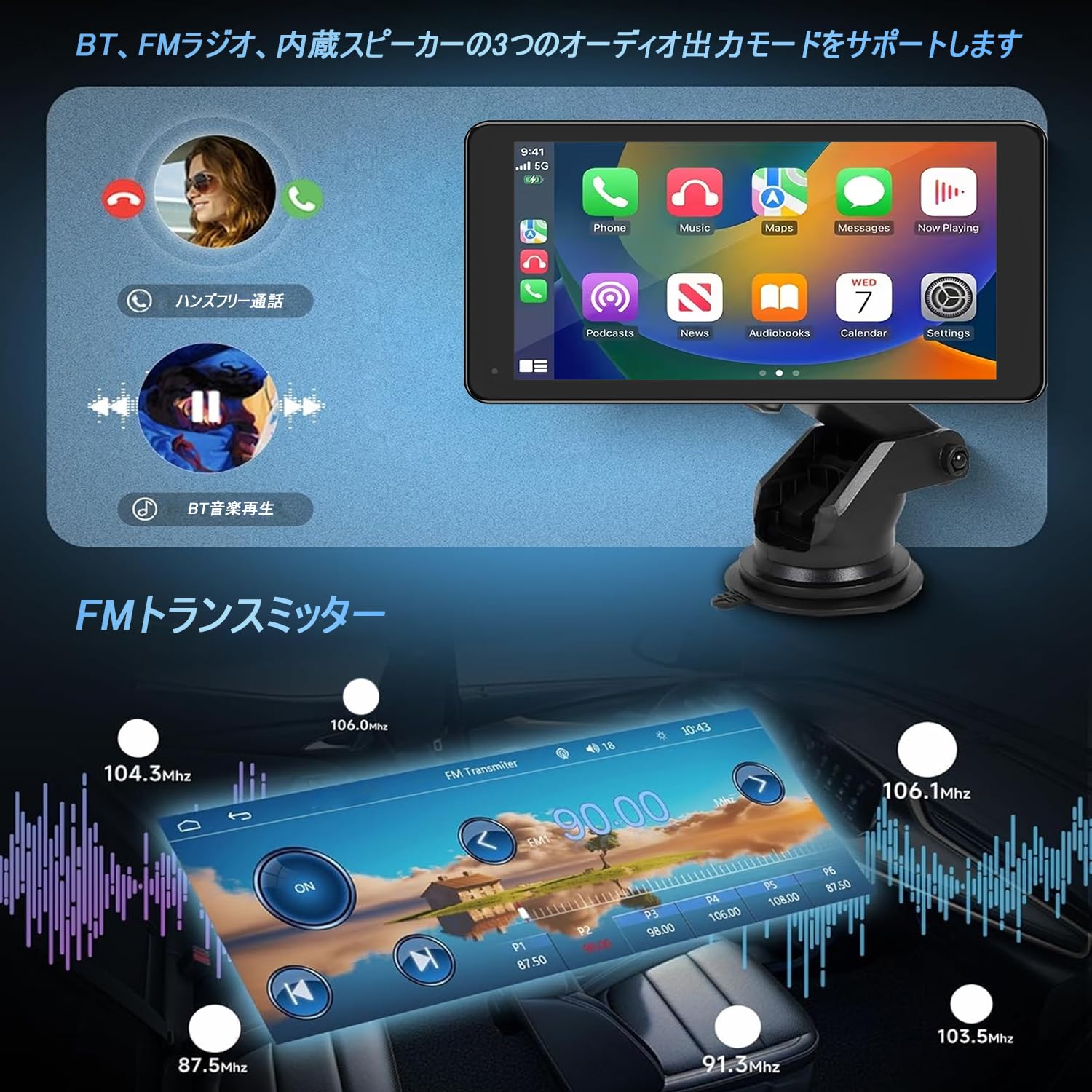 Bluetoothオーディオタッチスクリーンモニター Amazon.co.jp: Stynxro 6.5インチディスプレイオーディオ カーナビ