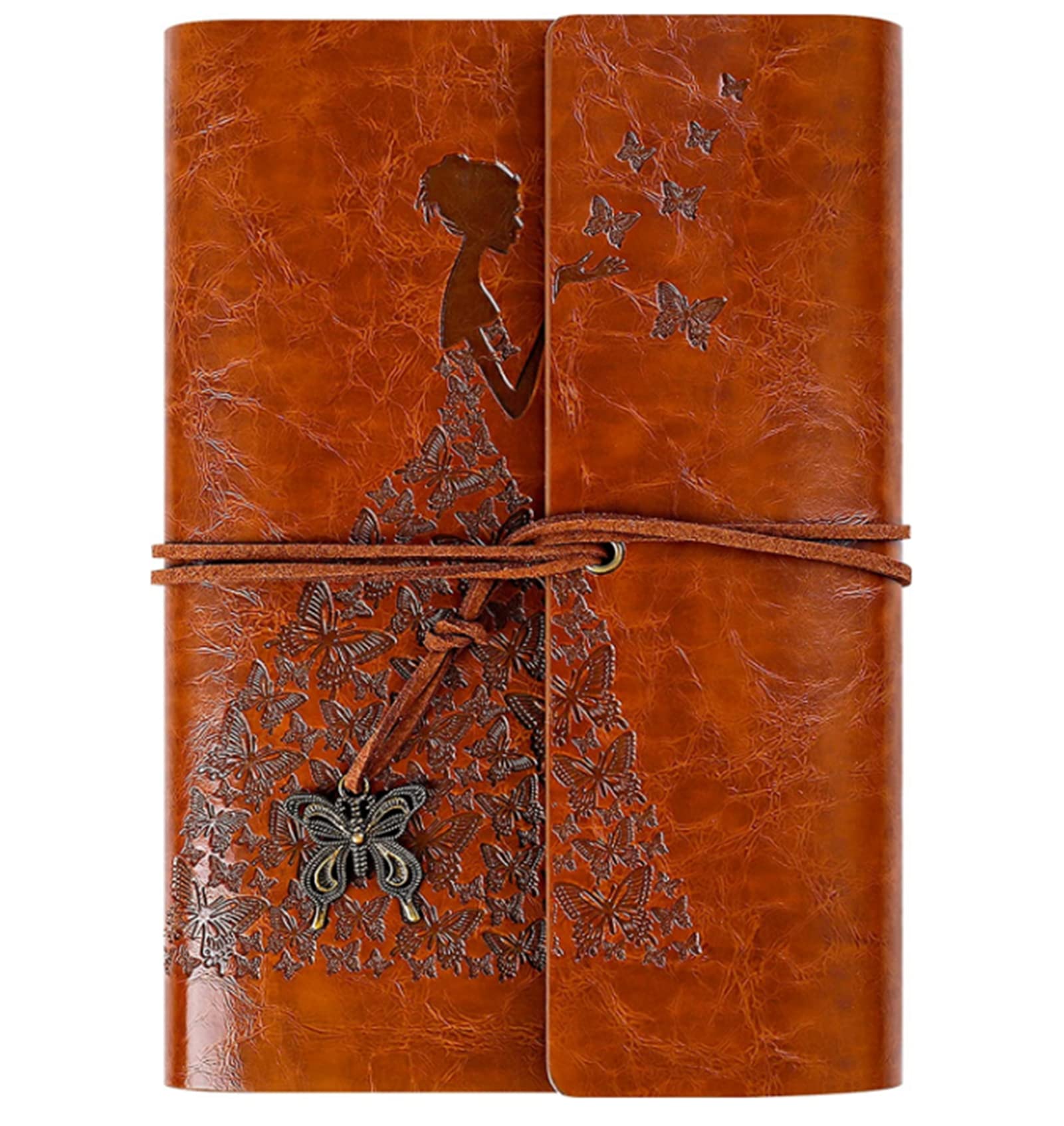 PU Leather Journal Notebook, Refillable Notebook Travelers Vintage Writing Journal Diary Notebook Blank Pages Premium Retro Spiral Classic Binder