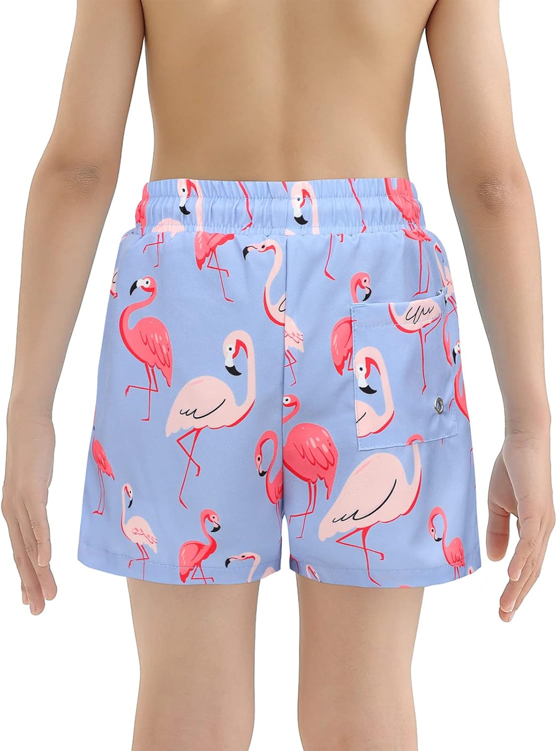 Boys Swim Trunks with Boxer Brief Liner Swim Shorts Compression Liner Youth Anti Trunks - Image 2