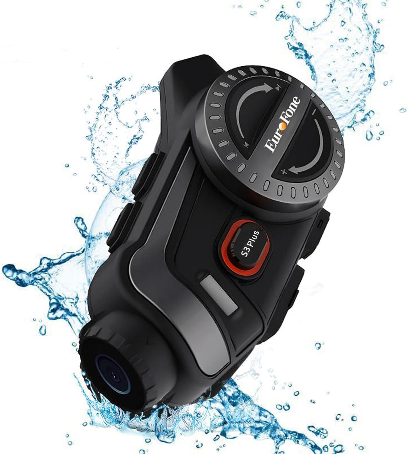 Interfono EuroFone S3 Plus sottoposto a spruzzi d'acqua, dimostrando l'impermeabilità IP67