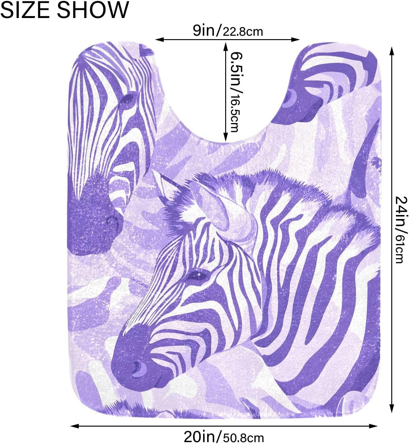 Bathroom Rug Sets 2 Piece, Soft Absorbent Non Slip Bathroom Rugs, Zebra Abstract Pattern Bath Mat for Toilet, Shower