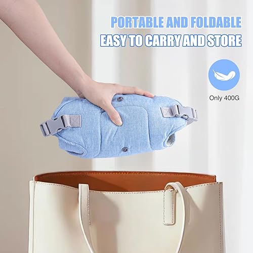 Miniatura 7 de Correa duradera y ergonómica, el pequeño pesa 7-44 libras, ligero y cómodo, manos libres para mamá y papá (azul)
