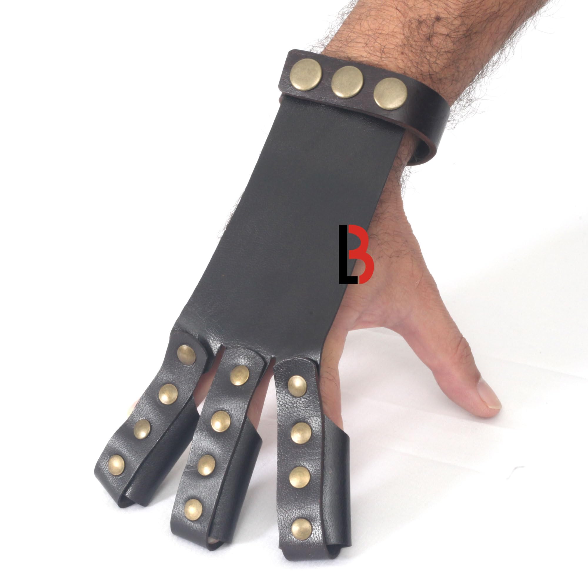 LB'S WHIP Archery Shooting Gloves, Cowhide Leather, One Size Fits Most