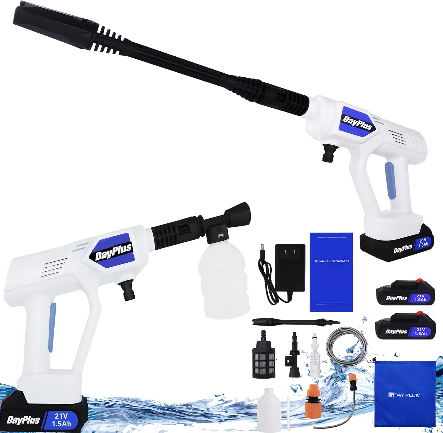 Cordless Power Washer Gun 21V Electric Portable Pressure