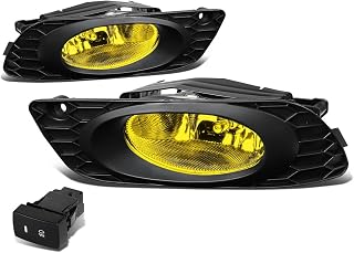 DNA MOTORING FL-ZTL-164-AM Front Bumper Fog Light Driver & Passenger Side Enhance Visibility [Compatible with 2012 Honda Civic Sedan]