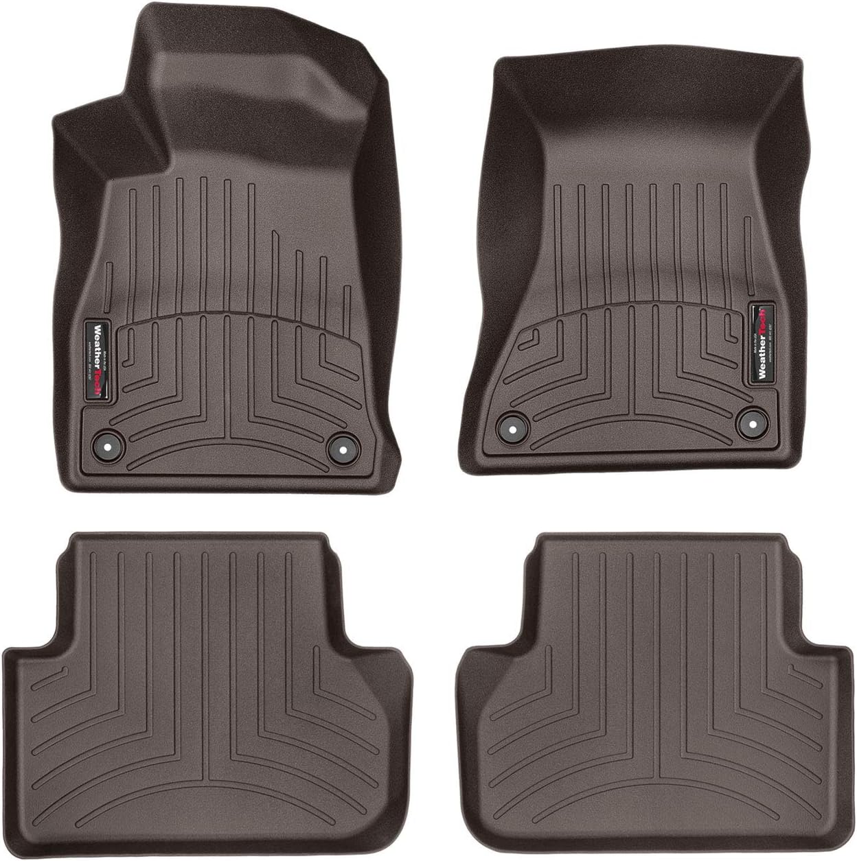 WeatherTech Custom Fit FloorLiners for Audi A4, S5, A5-1st & 2nd Row (449371-449073), Black